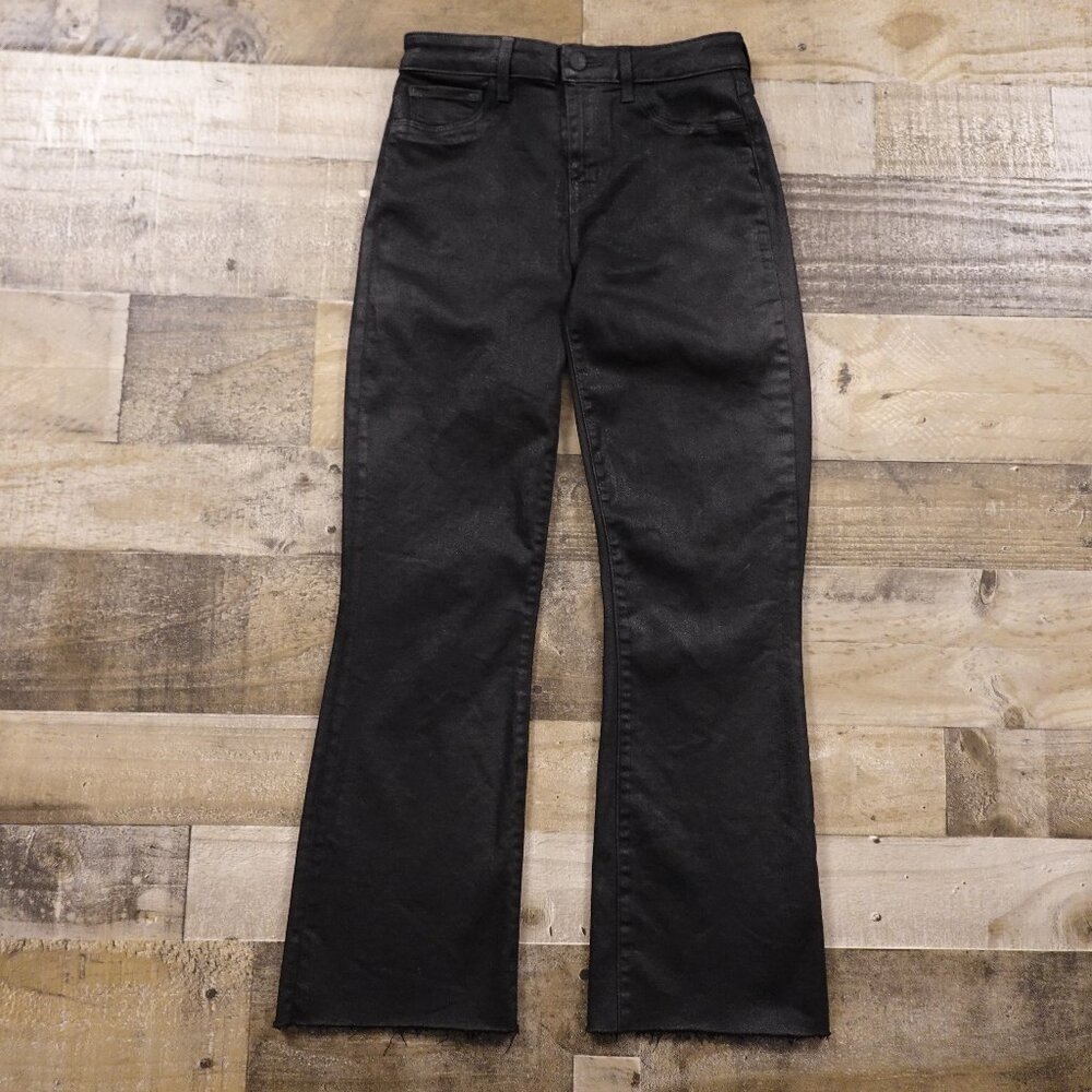 L'agence jeans crop boot women's‎ 25 noir coated black mid rise